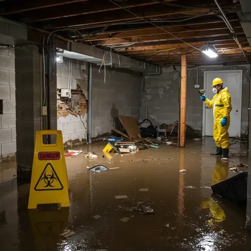 Flooded Basement Electrical Hazard in Cleves, OH Property